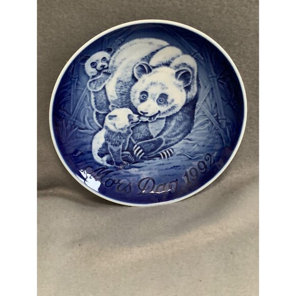 B&G Mothers Day 1992 Panda Plate 6" Copenhagen Porcelain Collectible - Picture 5 of 12